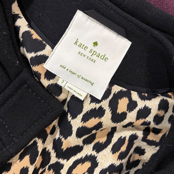 Kate Spade Etta Bow Wool Coat Sz 2 - Picture 10 of 10